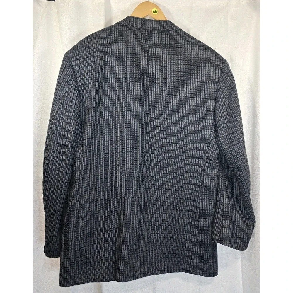 Nordstrom Blazer Mens 46R Houndstooth 100% Wool Sport Coat Jacket **Moth Holes**